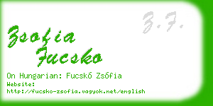 zsofia fucsko business card